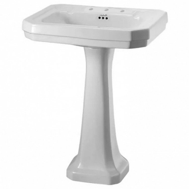Burlington Victorian 610mm Three Tap Hole Basin Pedestal