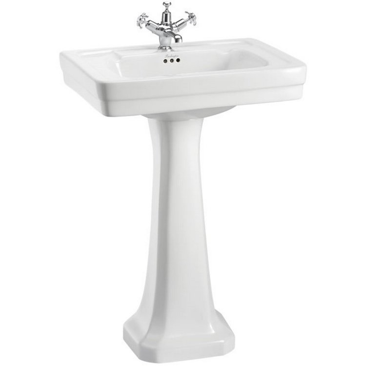 Burlington Contemporary 580mm One Tap Hole Basin Pedetal