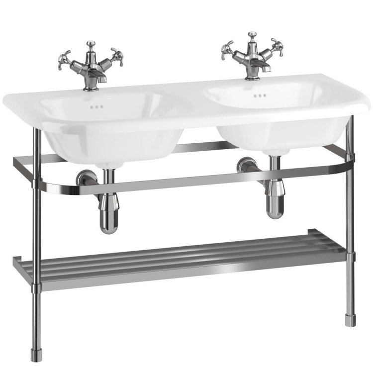 Burlington Natural Stone 1000mm Rectangular Double Basin and Washstand