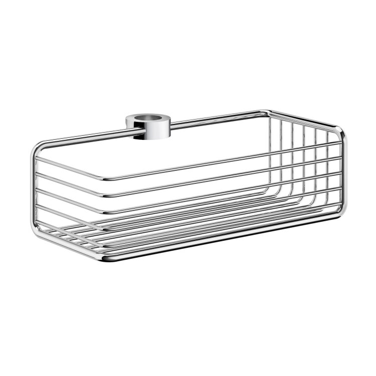 Smedbo Sideline Chrome Shower Riser Rail Shower Basket