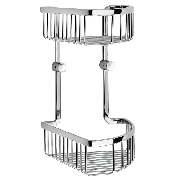 Smedbo Sideline Chrome Double Corner Shower Basket