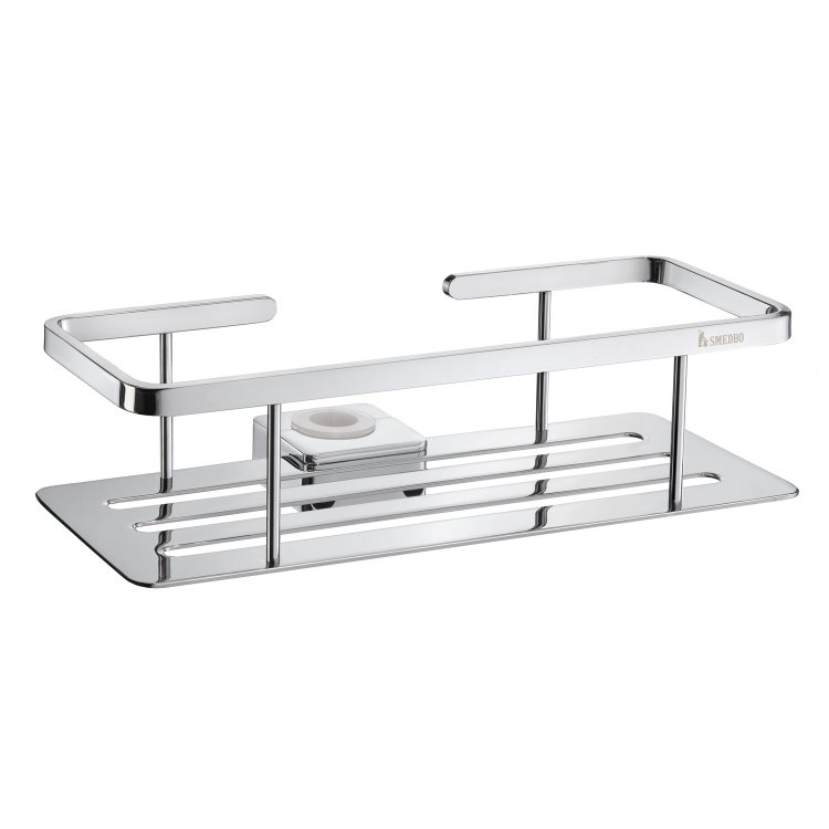 Smedbo Sideline Chrome Shower Riser Rail Basket