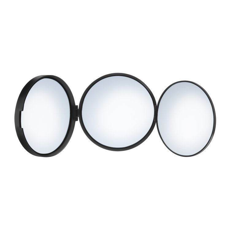Smedbo Outline Lite 100mm Black Travel Mirror