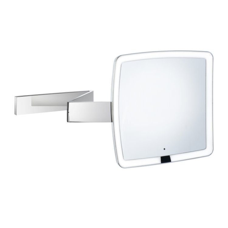 Smedbo Outline 200mm Chrome Wall Mounted LED Square Mirror