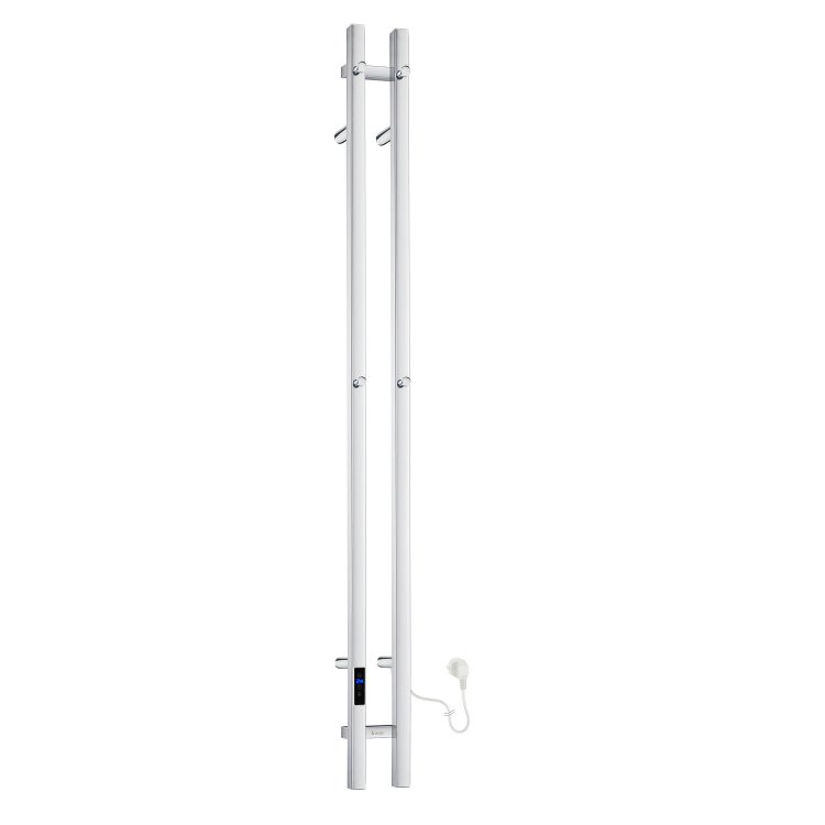 Smedbo Dry Polished Stainless Steel Electrical Double Vertical Towel Warmer
