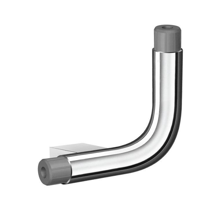 Smedbo Living Concept Chrome LH Grab Bar L Shape Connection