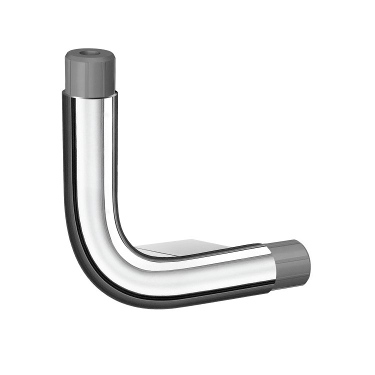 Smedbo Living Concept Chrome RH Grab Bar L Shape Connection