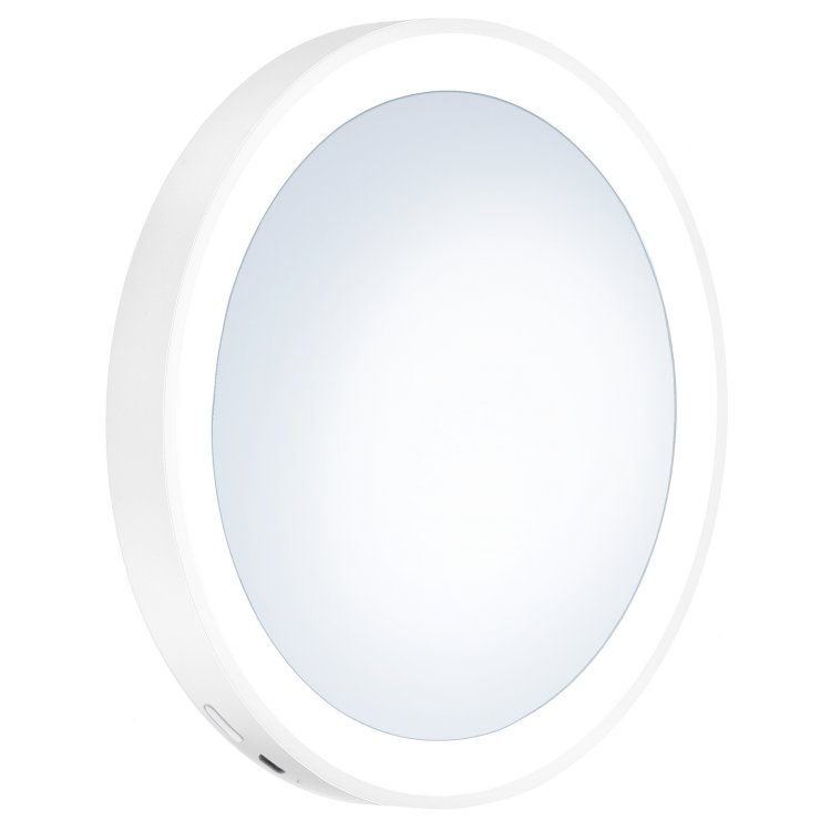 Smedbo Outline Lite 130mm White LED Makeup Mirror with Suction Cups
