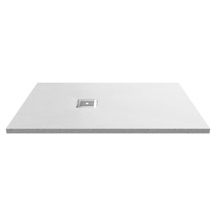 Nuie 1400x900mm White Slate Rectangular Slimline Shower Tray