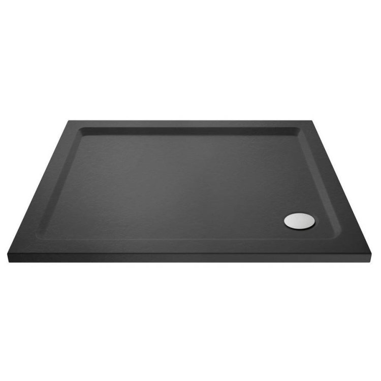 Nuie 900x760mm Slate Grey Rectangular Shower Tray