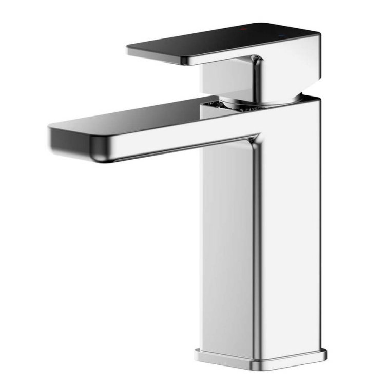Nuie Windon Chrome Mono Basin Mixer with Push Button Waste