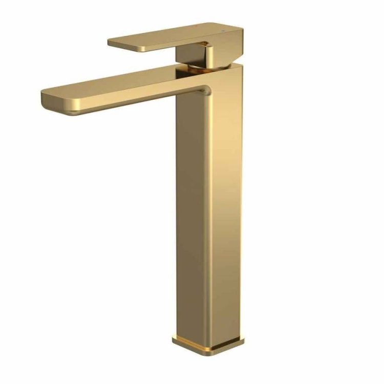 Nuie Windon Brass High Rise Mono Basin Mixer 