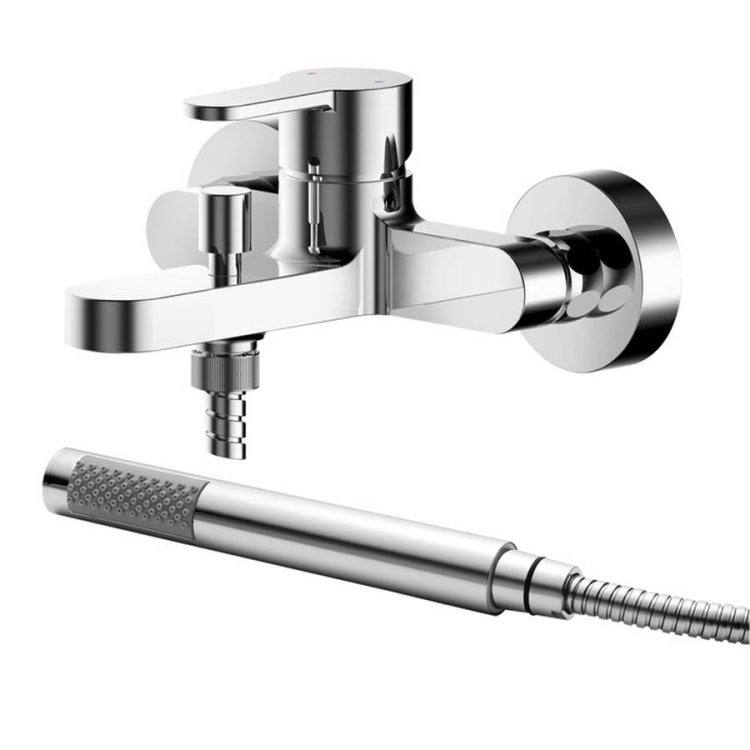 Nuie Arvan Chrome Wall Mounted Bath Shower Mixer