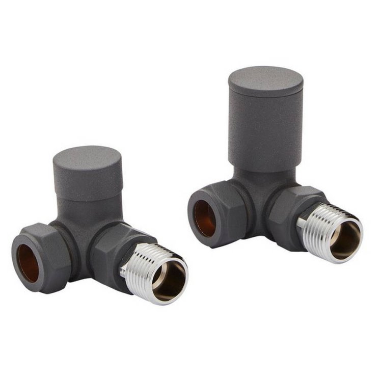 Kartell Anthracite Corner Towel Rail Valves