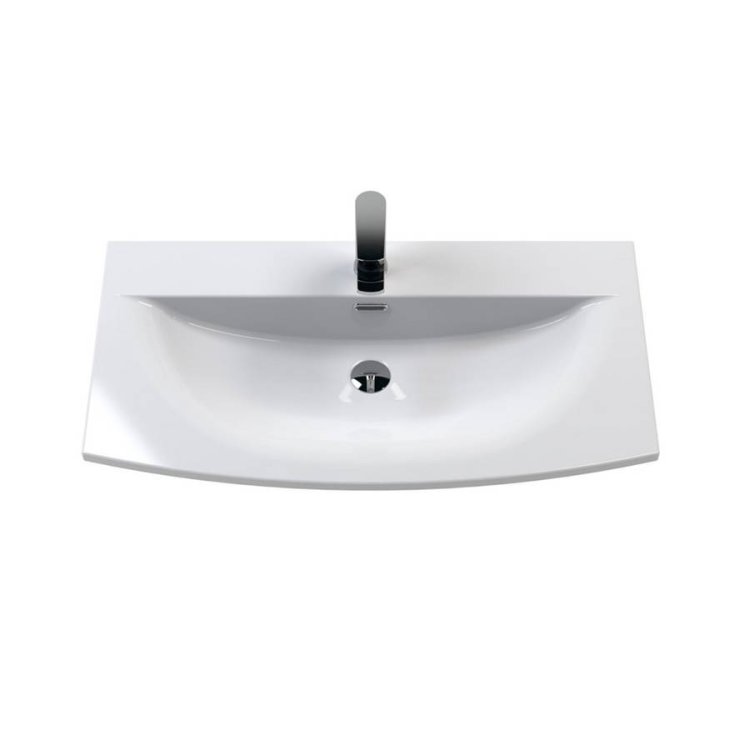 Nuie 800mm Curved Ceramic Furniture Basin from Nuie