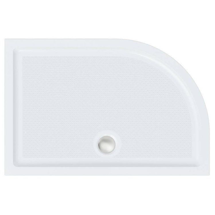 Roman Anti Slip 1200 x 900mm LH White Offset Quadrant Shower Tray