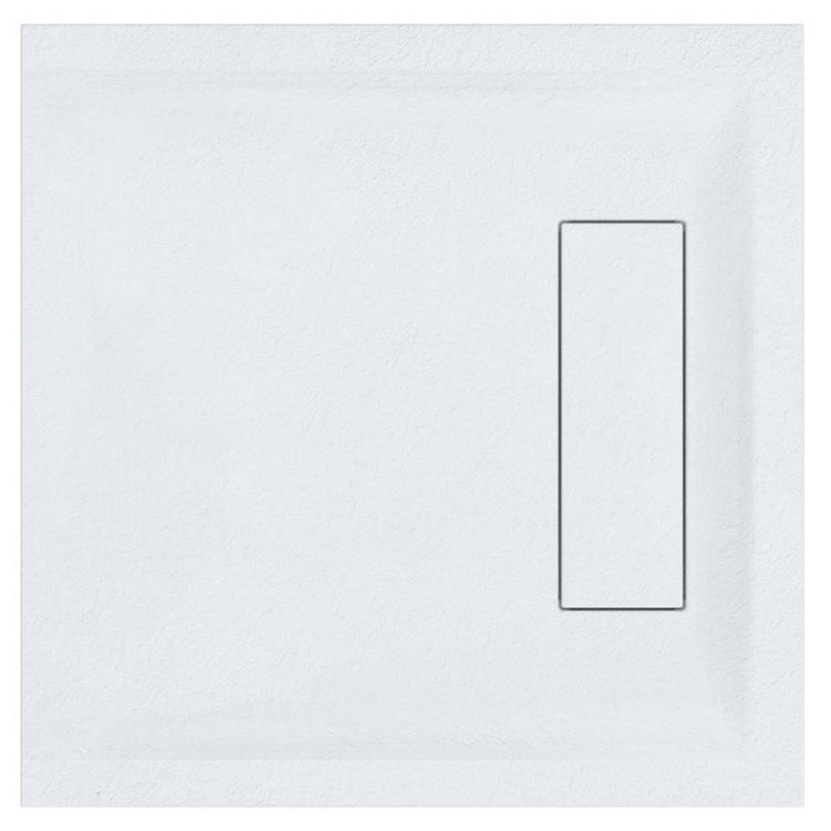 Roman Infinity 800mm White Slate Square Shower Tray