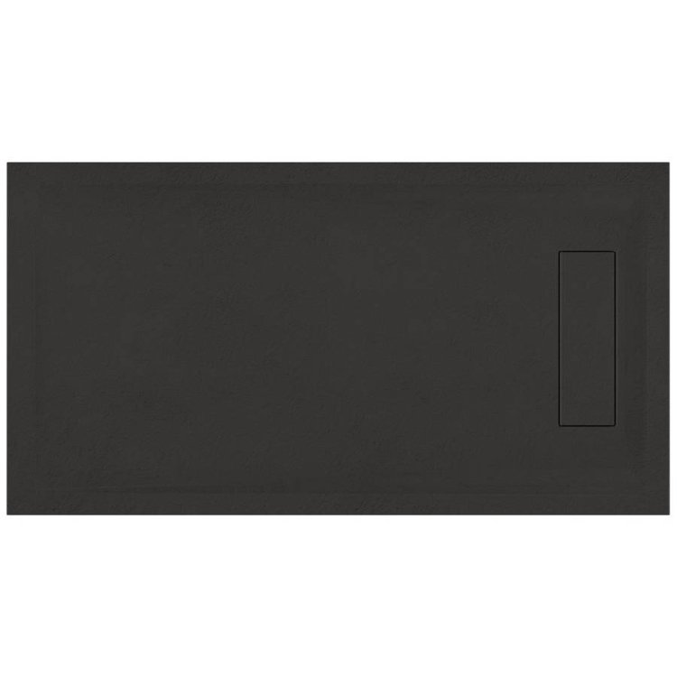 Roman Infinity 1200 x 800mm Black Slate Rectangular Shower Tray
