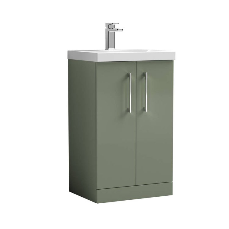 Nuie Arno Green 500mm Floor Standing 2 Door Vanity Unit (ARN801A)