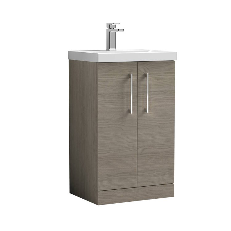 Nuie Arno Oak 500mm Floor Standing 2 Door Vanity Unit (ARN2501A)