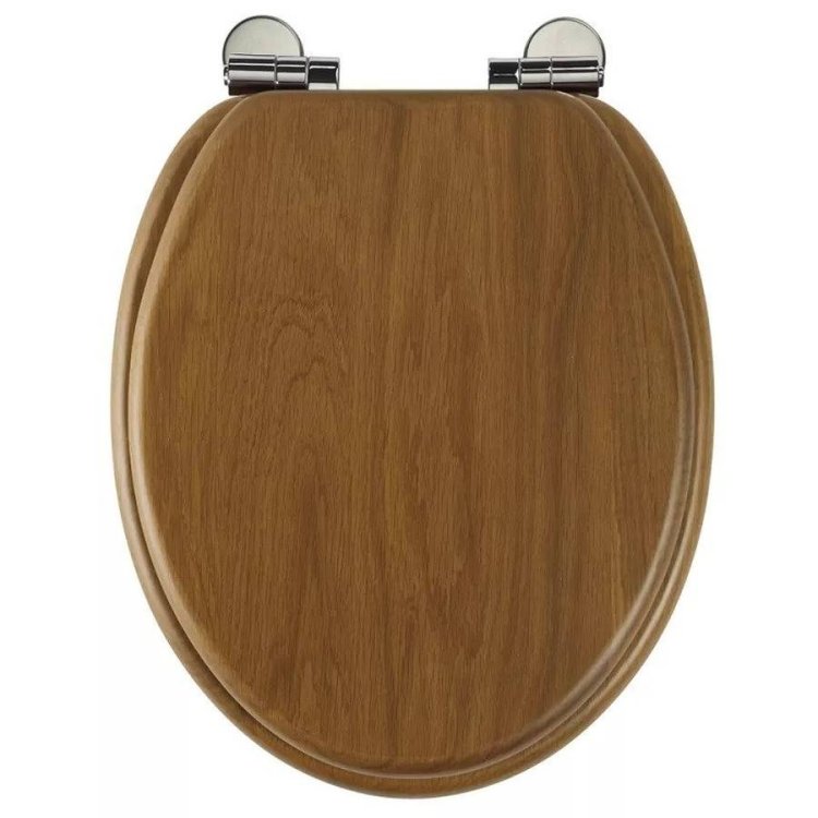 Roper Rhodes Traditional Soft Close Wooden Toilet Seat in Honey Oak