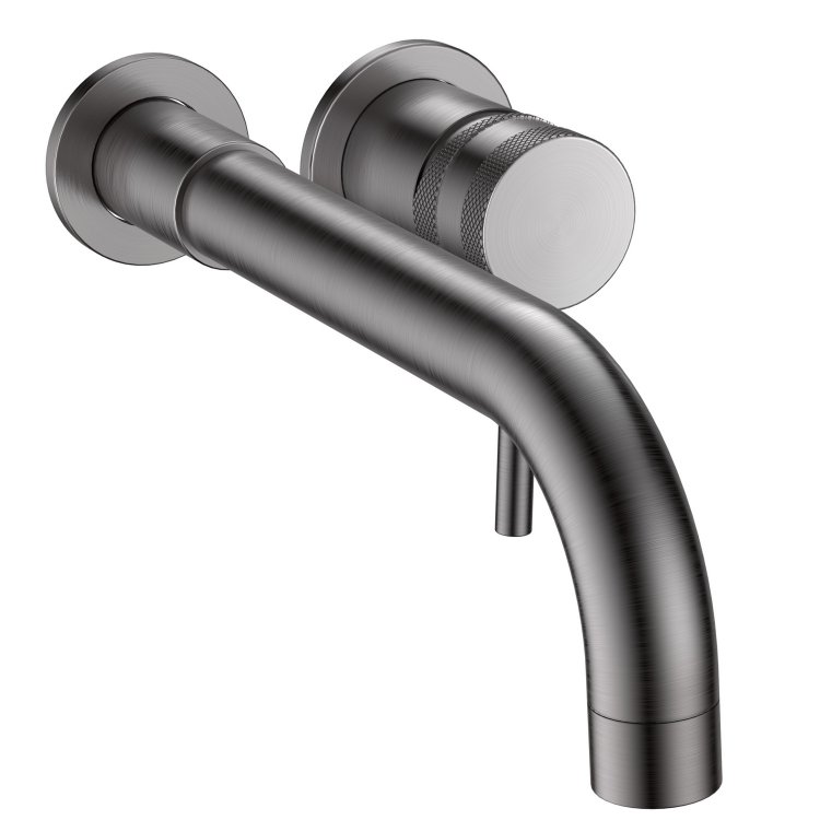 Scudo Core Gunmetal Wall Mounted Basin Mixer