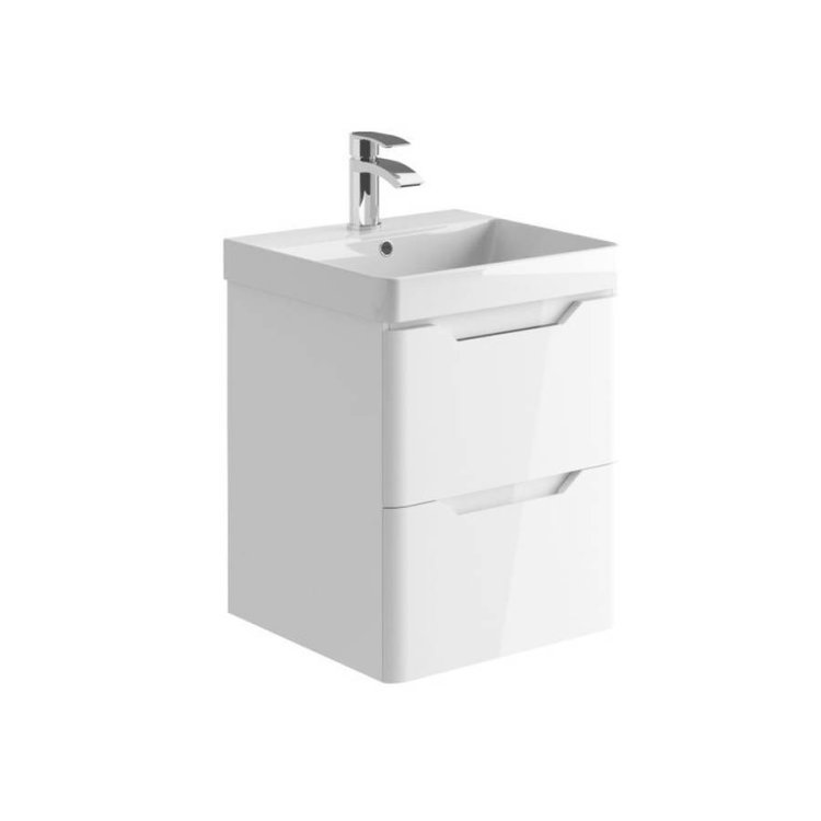 Scudo Ella 500mm Gloss White Wall Mounted Vanity Unit