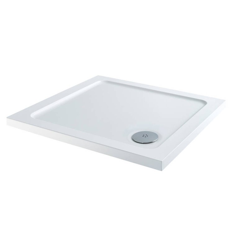 Scudo Shires 800mm White Square Shower Tray