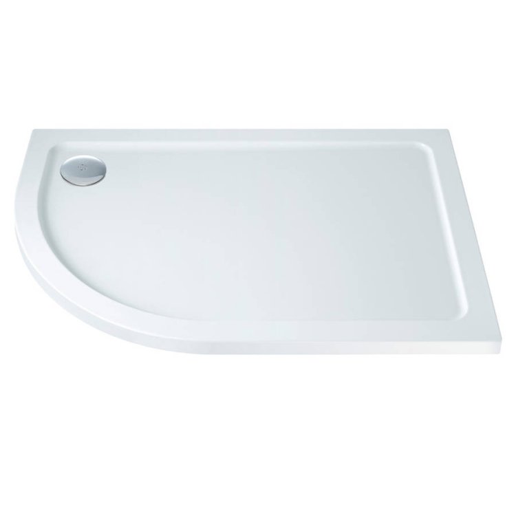 Scudo Shires 1200 x 900mm LH White Offset Quadrant Shower Tray