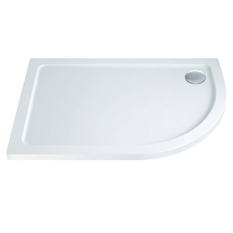 Scudo Shires 1200 x 800mm RH White Offset Quadrant Shower Tray