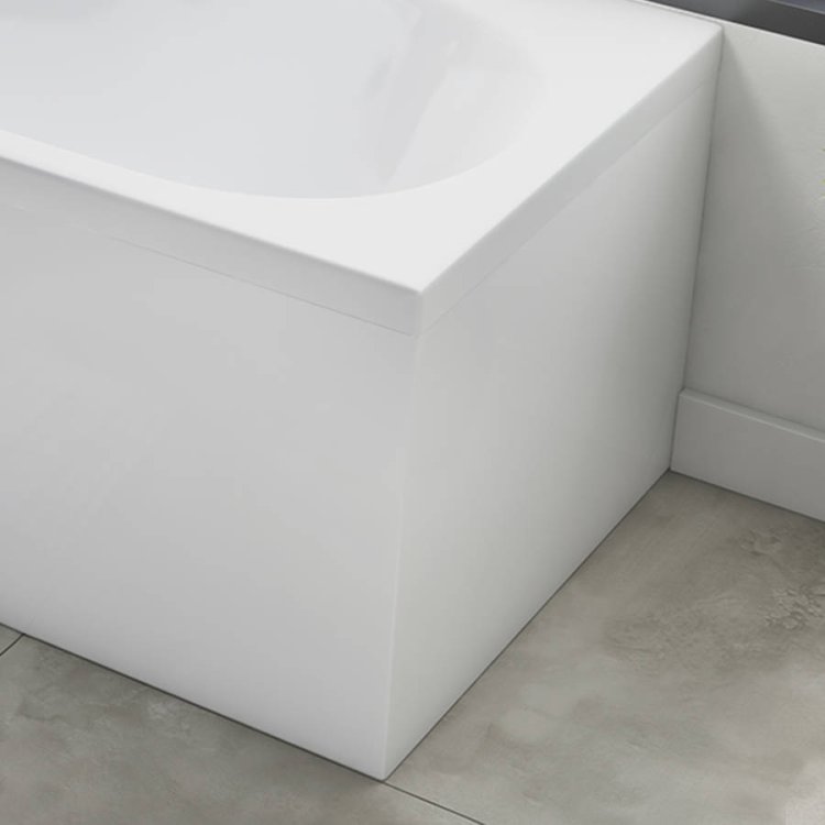 Scudo Waterproof 800mm Gloss White End Bath Panel
