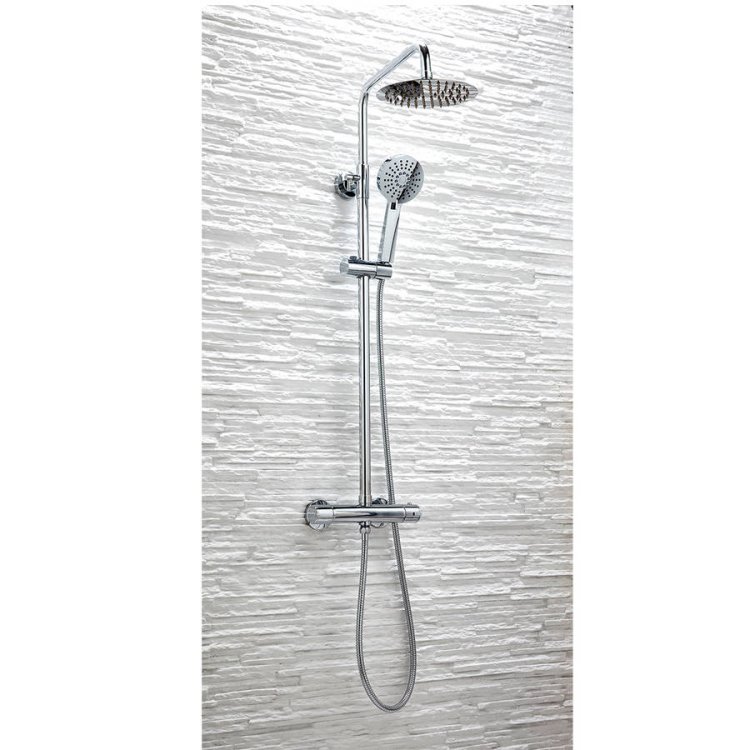 Scudo Serena Chrome Round Rigid Riser Shower