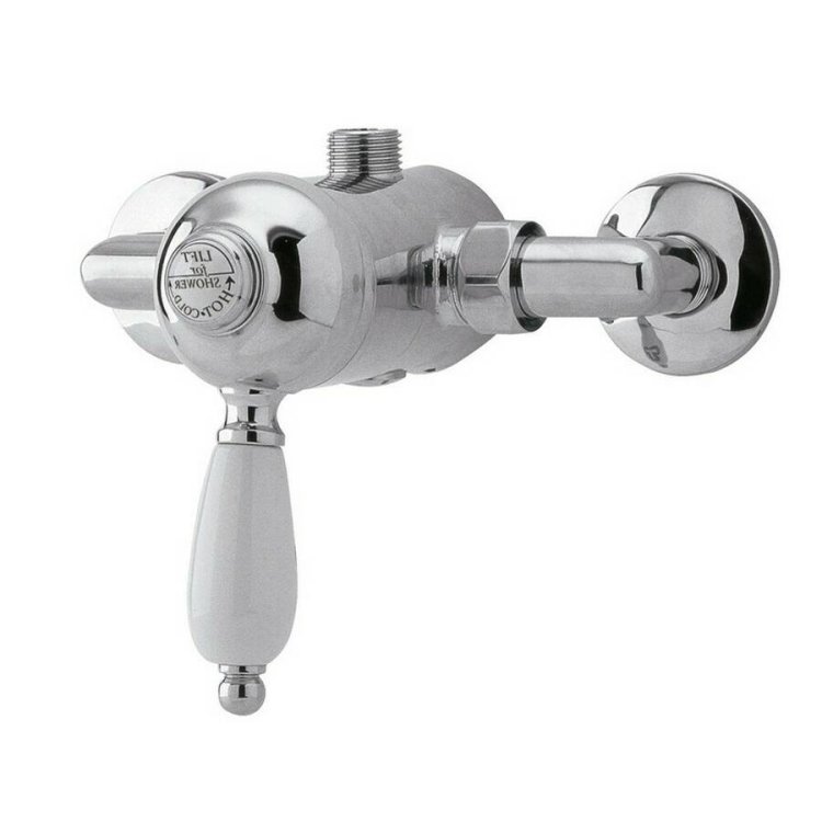 Nuie Edwardian Chrome Manual Concealed or Exposed Shower Valve Exposed