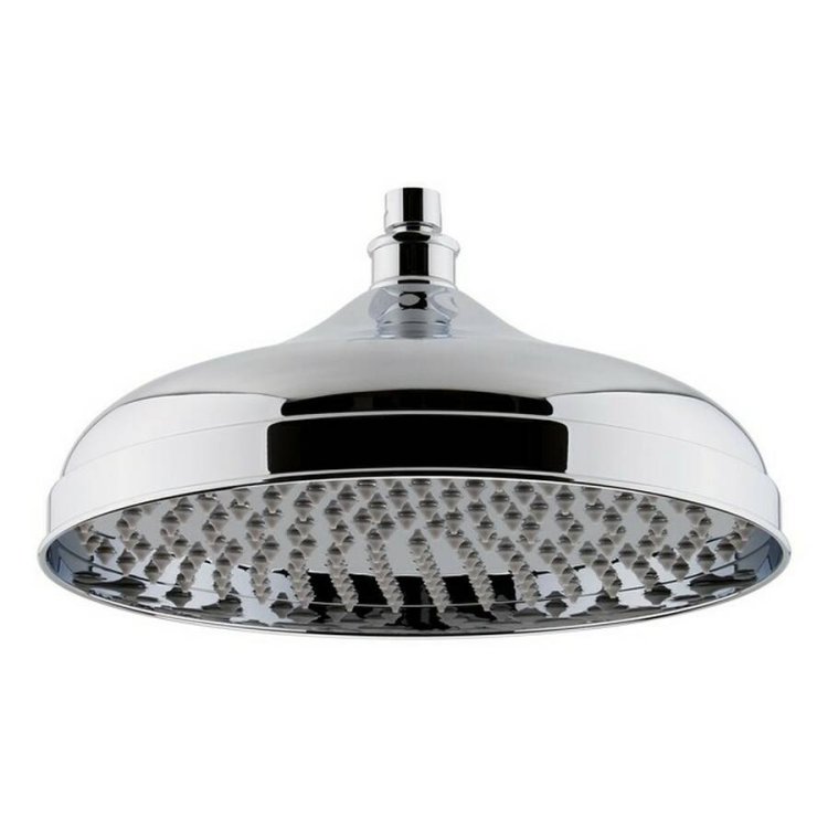 Nuie Traditional Chrome 300mm Apron Fixed Shower Head 