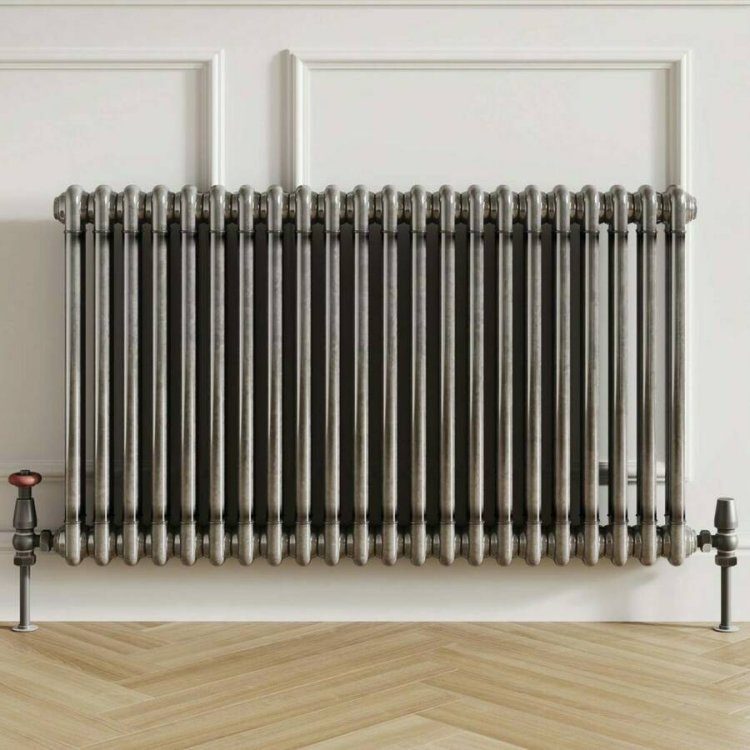 Scudo Raw Metal 600 x 988mm 2 Column Horizontal Radiator