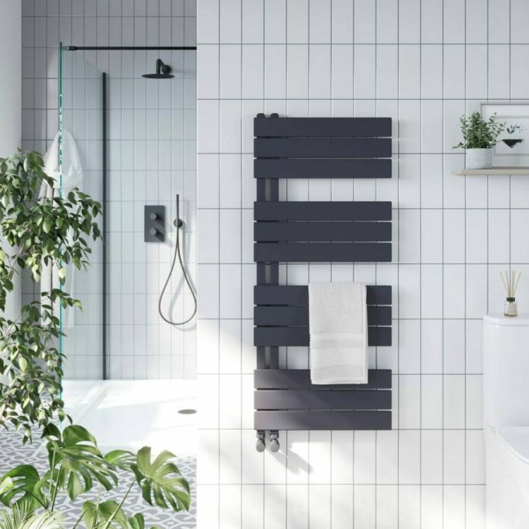 Scudo Thames Carbon Anthracite 800 x 600mm Towel Radiator