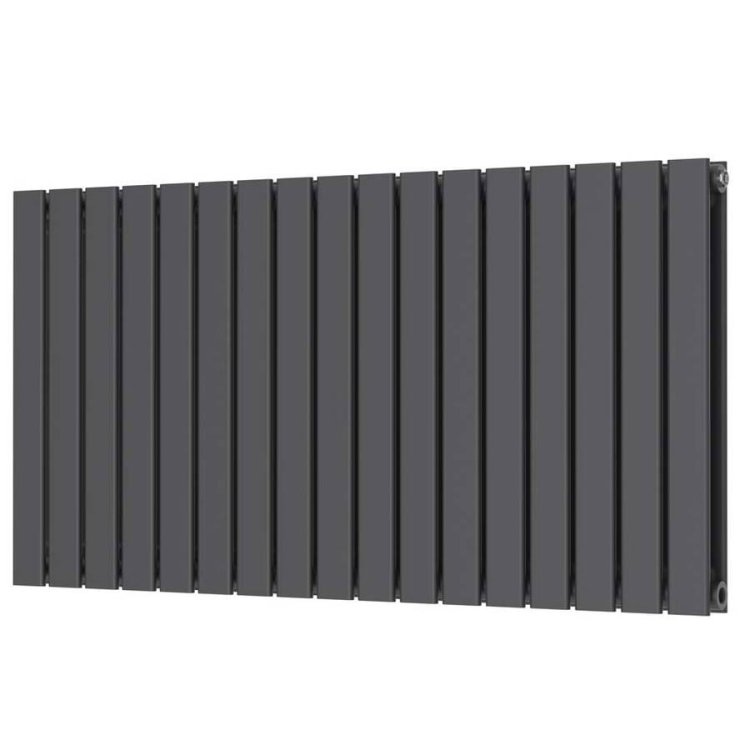 Scudo Bravo Anthracite 600 x 1158mm Horizontal Double Designer Radiator
