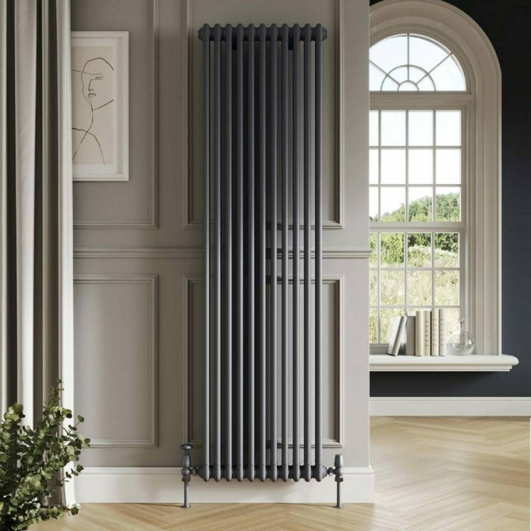 Scudo Anthracite 1800 x 515mm 2 Column Vertical Radiator