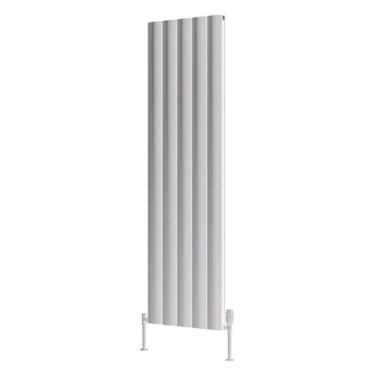 WSB-Reina Belva Double Vertical White Aluminium Radiator 1800 x 516mm-1