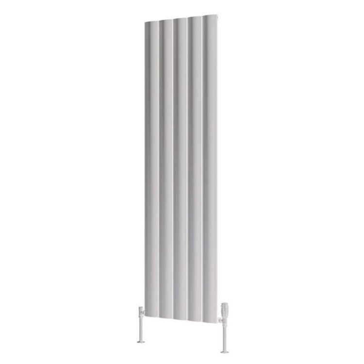 WSB-Reina Belva Single Vertical White Aluminium Radiator 1800 x 412mm-1