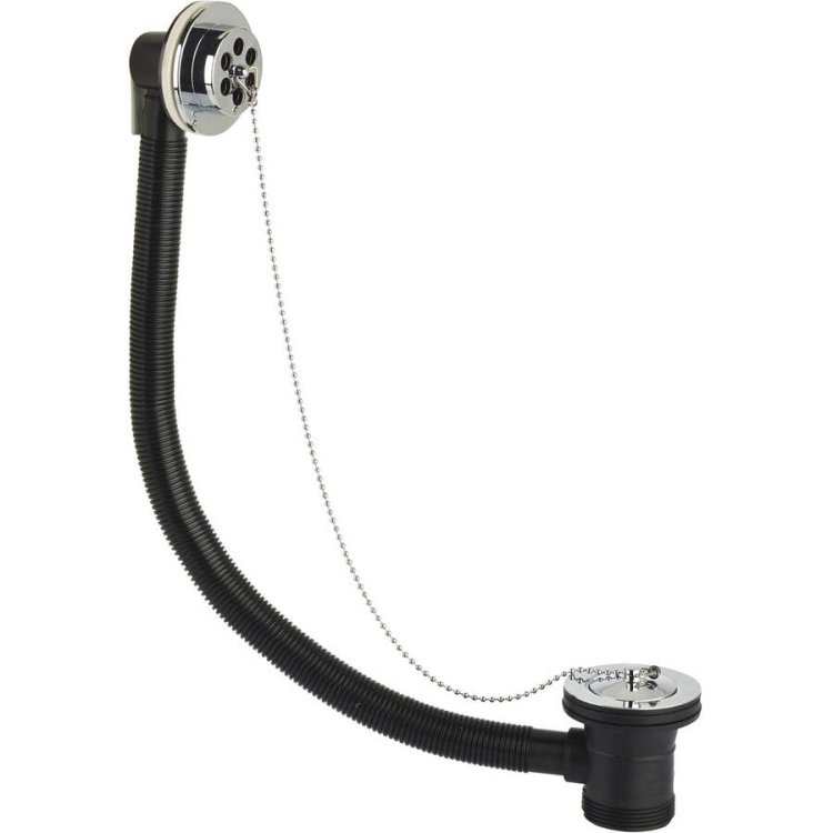 Bristan Chrome Bath Waste with Brass Plug Slotted