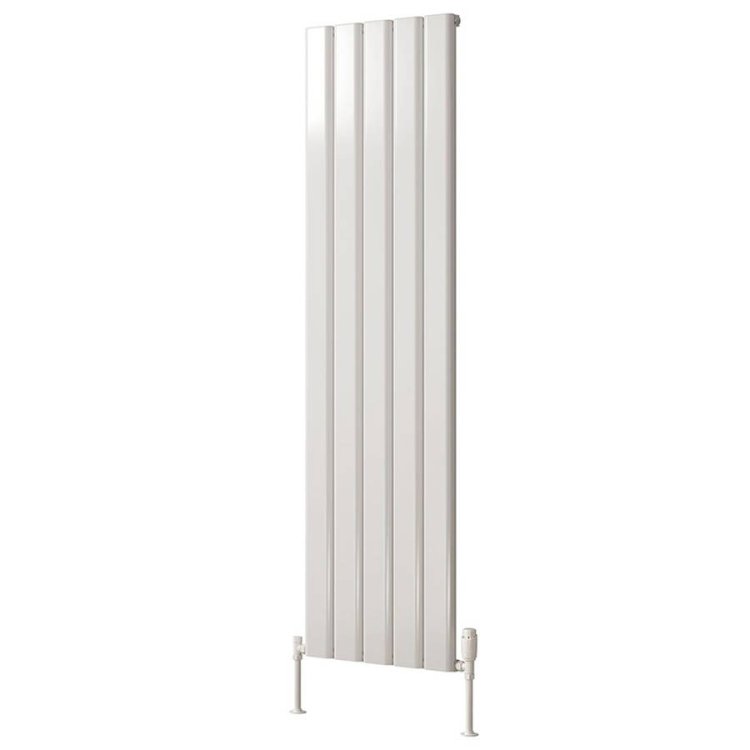 Reina Vicari Single Vertical White Aluminium Radiator 1800 x 500mm-1
