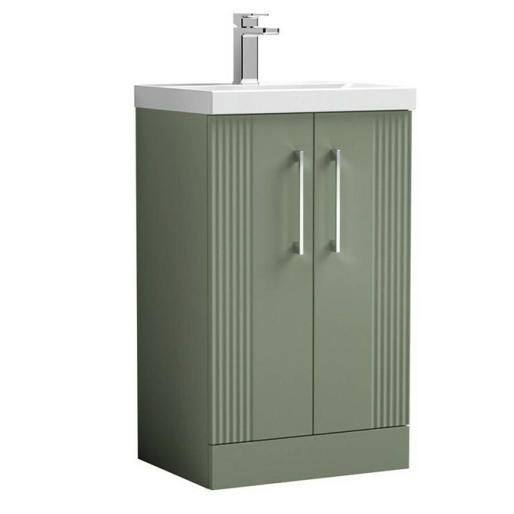Nuie Deco Green 500mm Floor Standing 2 Door Vanity Unit (DPF823A)