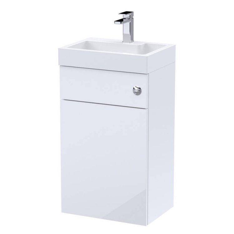 Nuie Athena 2 in 1 White 500mm WC and Vanity Unit