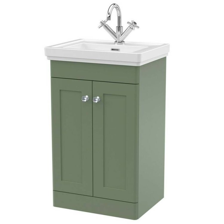 Nuie Classique Green 500mm Floor Standing 2 Door Vanity Unit (CLC823A)