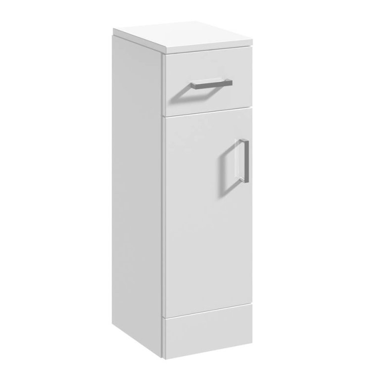 Nuie Mayford 250mm White Slim Cupboard Cabinet