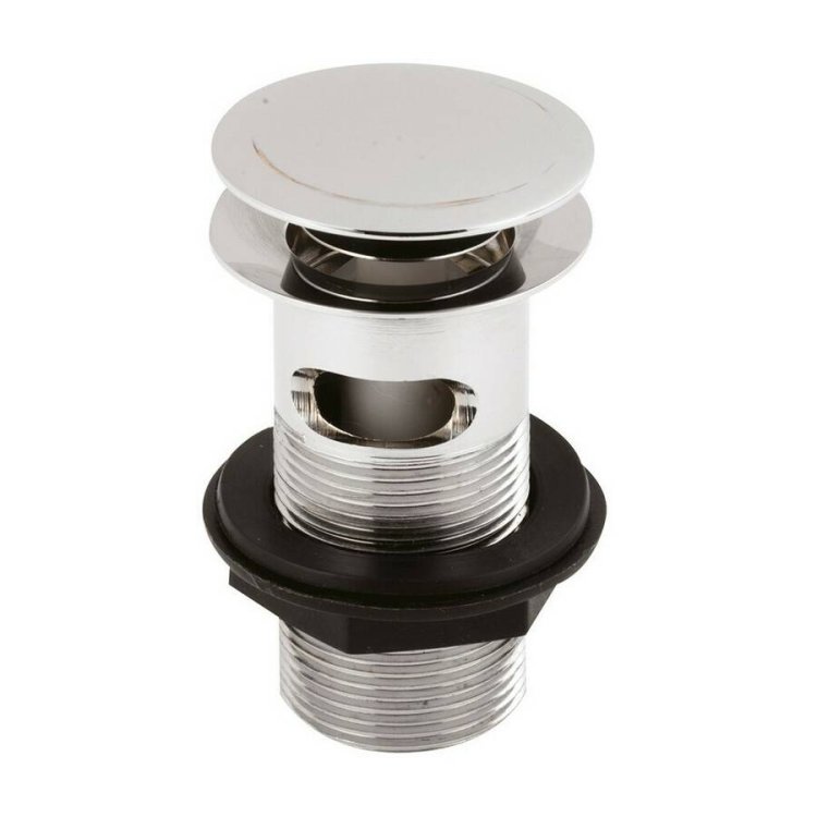 Nuie Stainless Steel Push Button Slotted Basin Waste Data Sheet