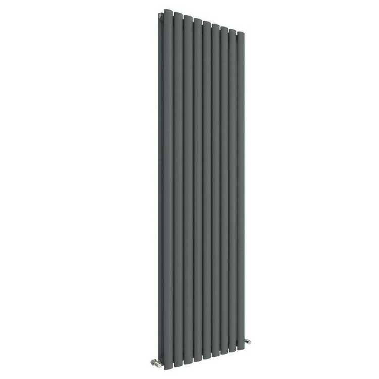 Nuie Revive Anthracite 1800 x 528mm Vertical Double Panel Radiator
