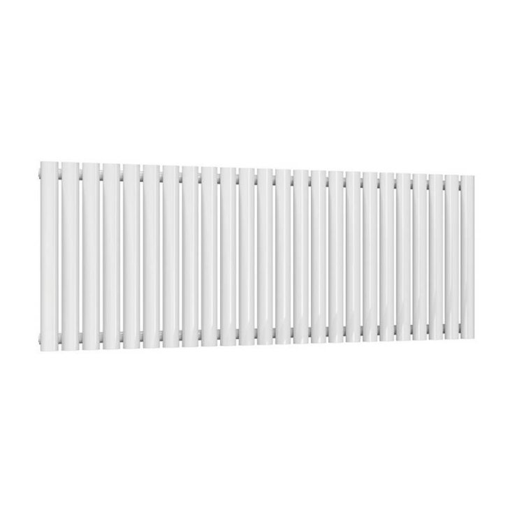 Reina Neva Horizontal White Mild Steel Designer Double Radiator 550 x 1416mm