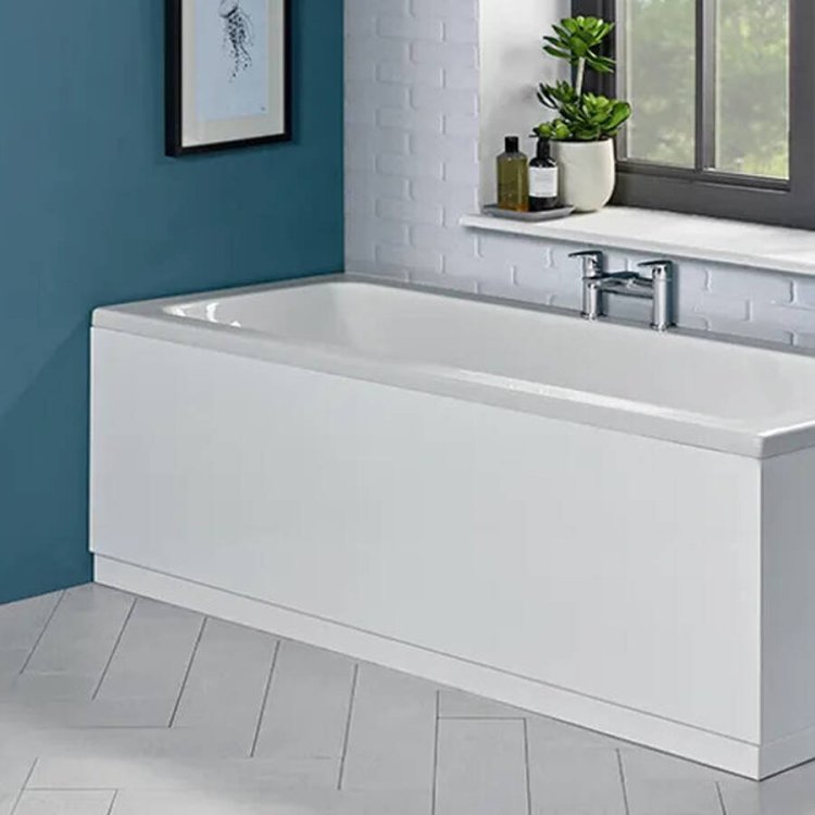 Tavistock Levant 1700mm White Isocore Front Bath Panel
